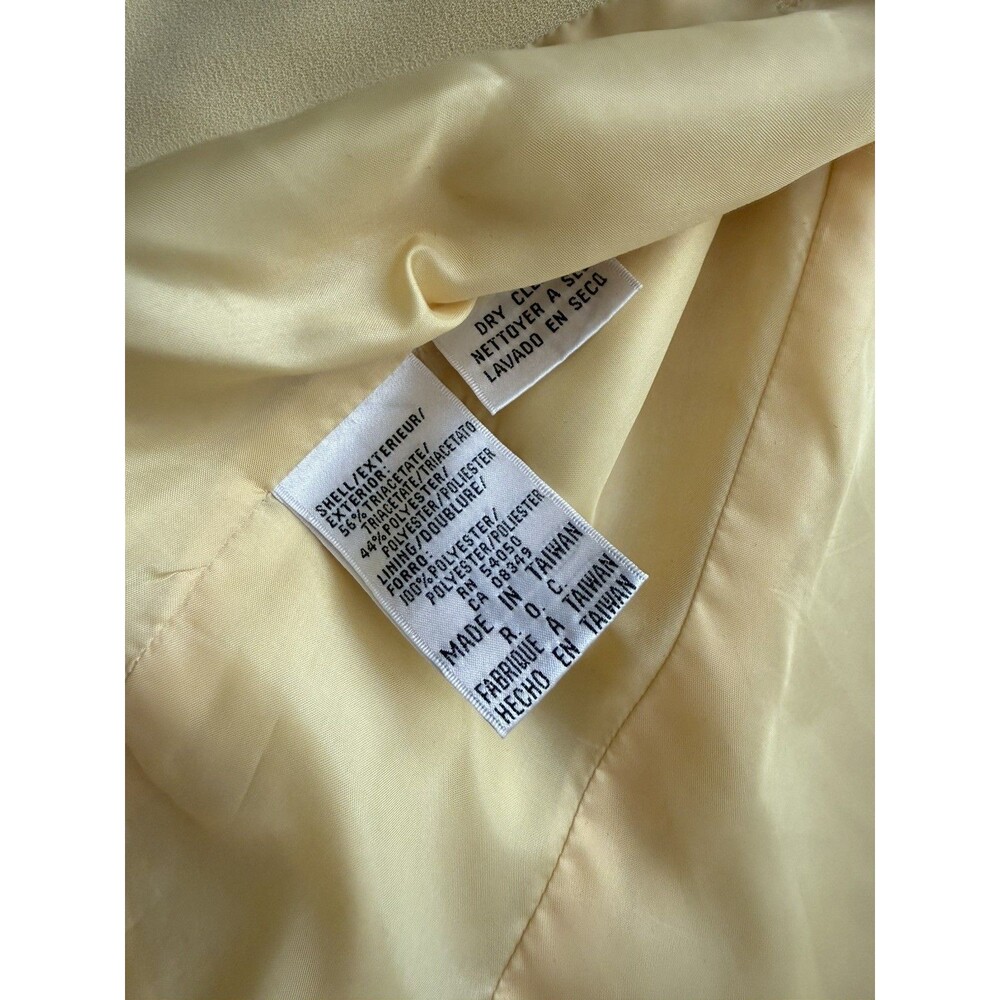 CHRISTIAN DIOR Vintage 90s Blazer Women’s Yellow Gold Button Double Breasted - Picture 16 of 16